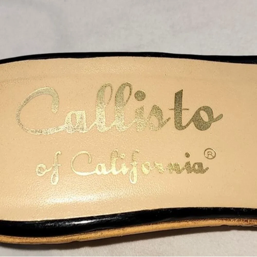 Callisto‎ of California Cheetah Print High Platform Wedge Slides Size 8
